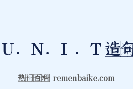 U.N.I.T造句是什么意思的图片